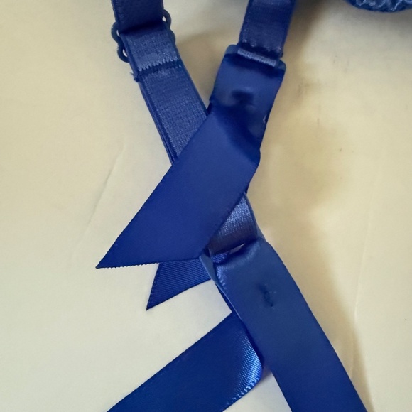 Fredrick's Of Hollywood Blue Ruched Sweetheart Strapless Corset Size 32 Coquette - Picture 4 of 13